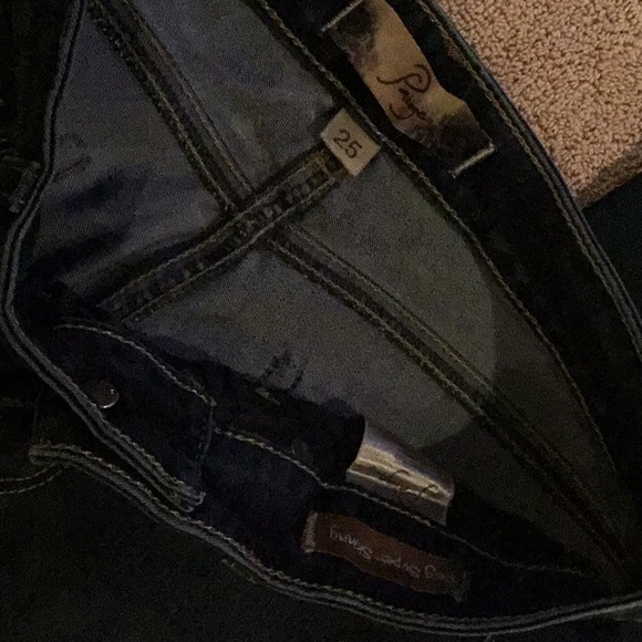 2 pair dark Paige Denim Jeans both size 25 - Picture 4 of 5